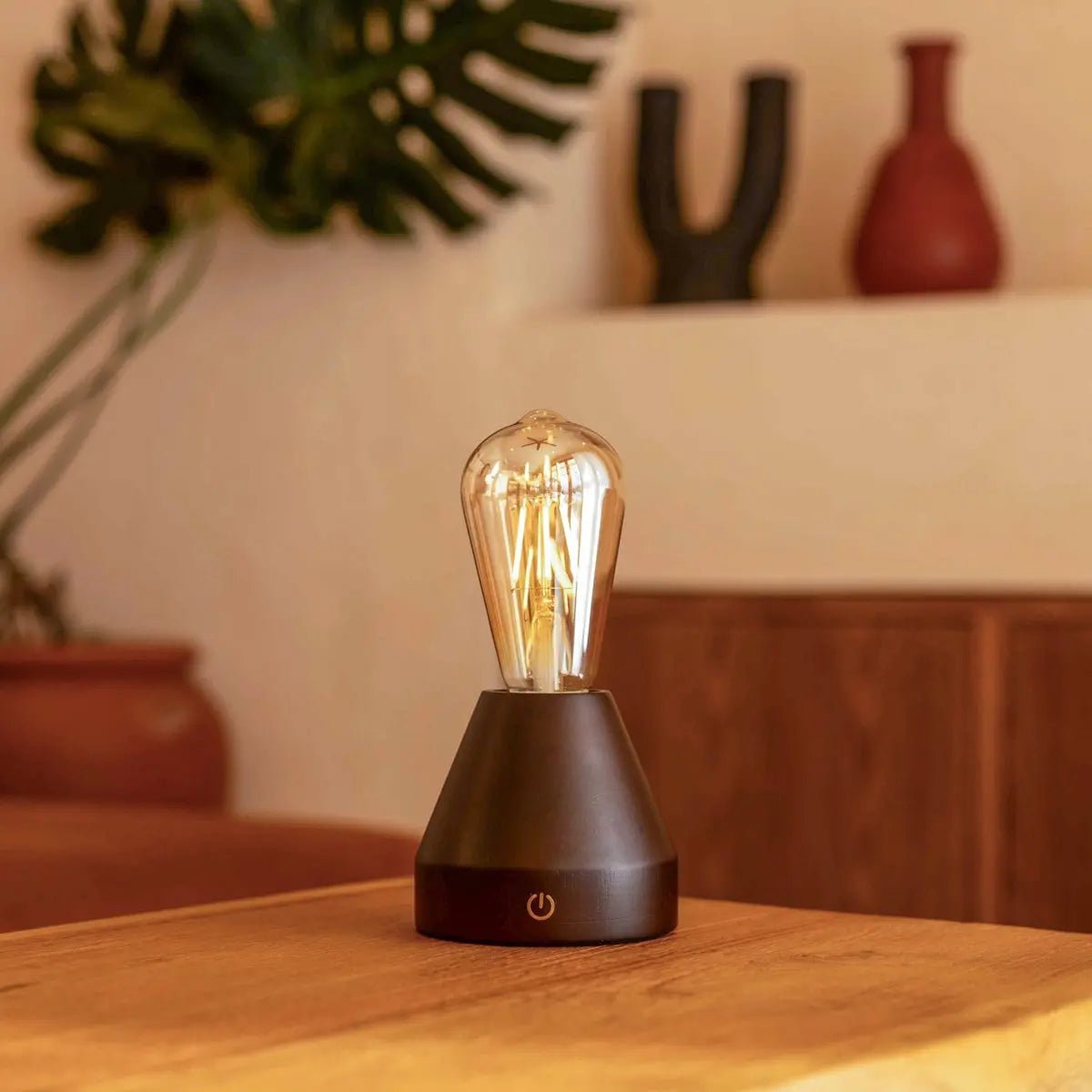 Zavi Mörkbrun Uppladdningsbar Bordslampa
