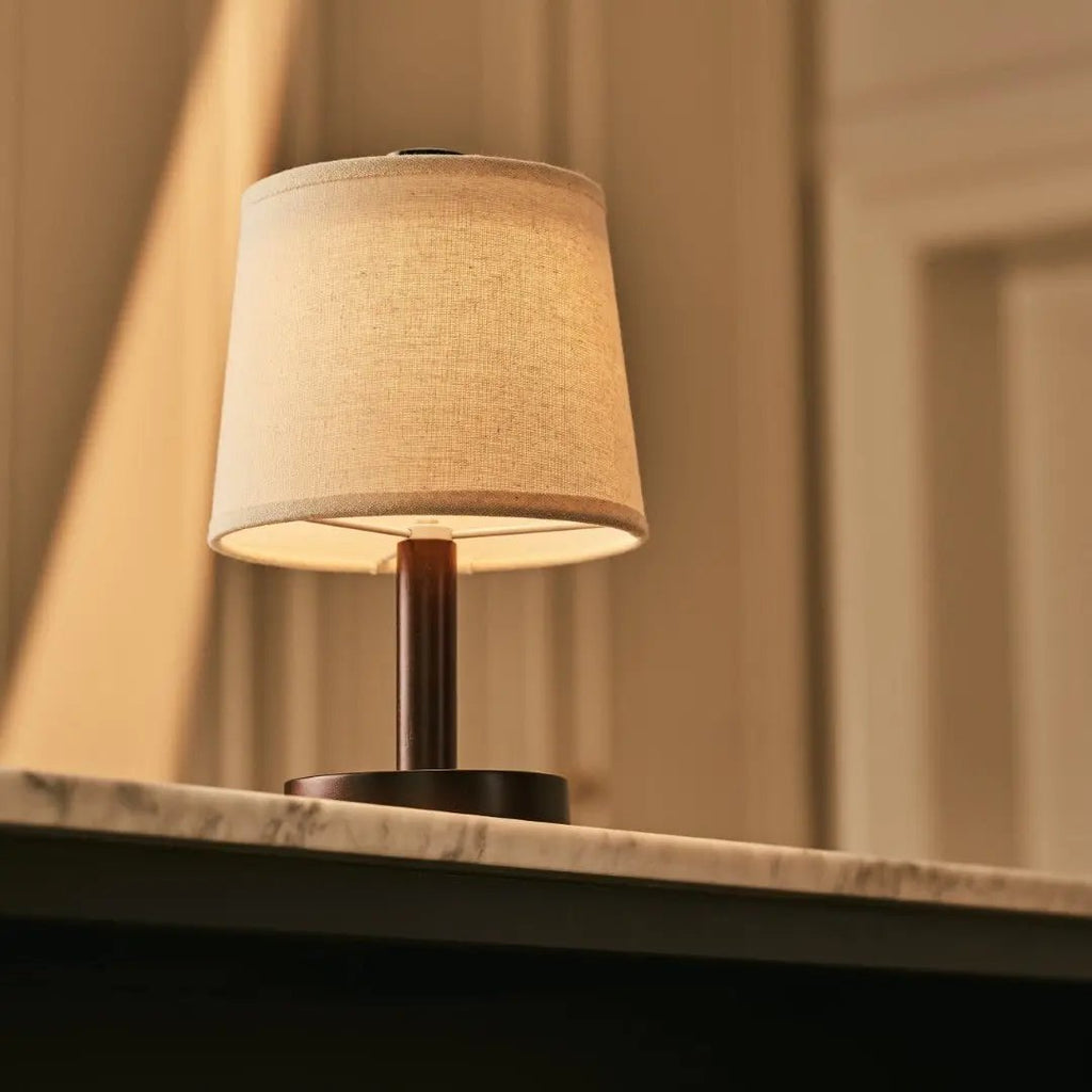 Rover Mörkbrun Trälampa, Uppladdningsbar