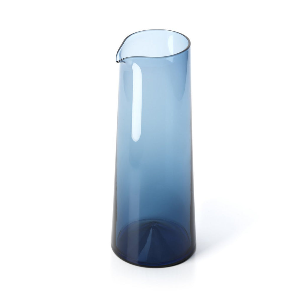 Azure karaff i glas, blå
