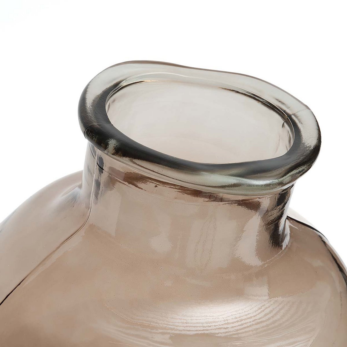Yugang-vasen i Beige – Återvunnet Glas