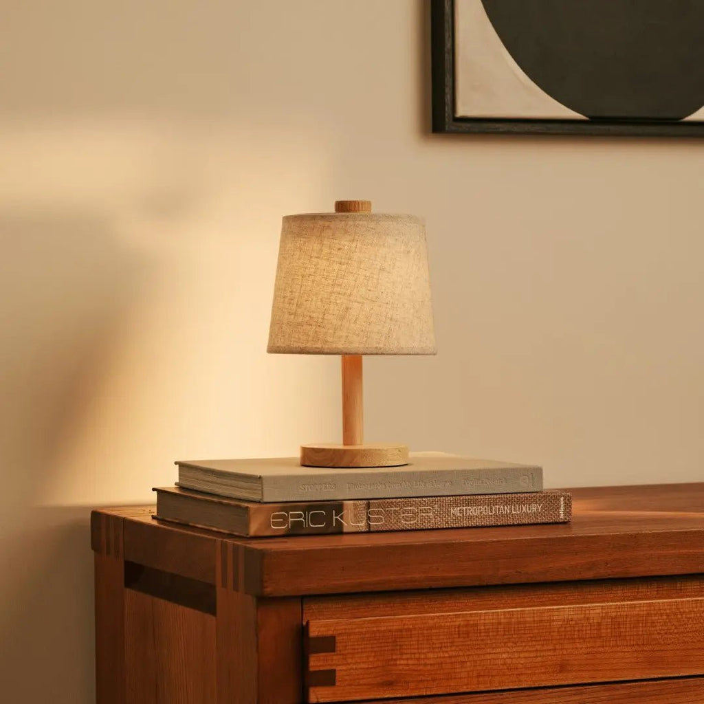 Rover Ljusbrun Trälampa, Uppladdningsbar