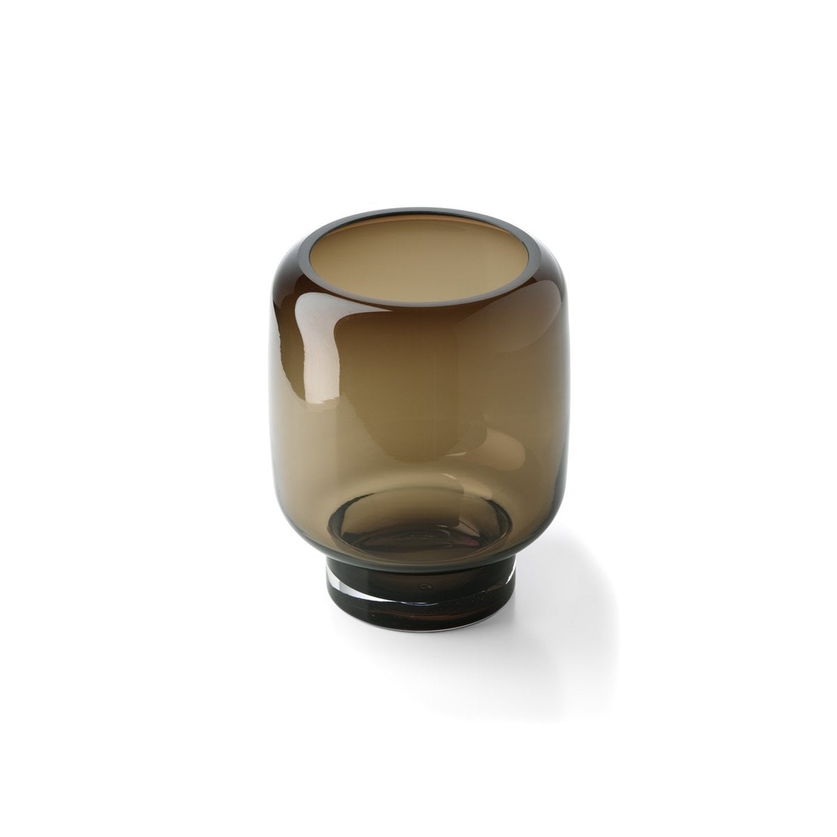 Smoky Cube-vasen i Brunt, Small – Glas