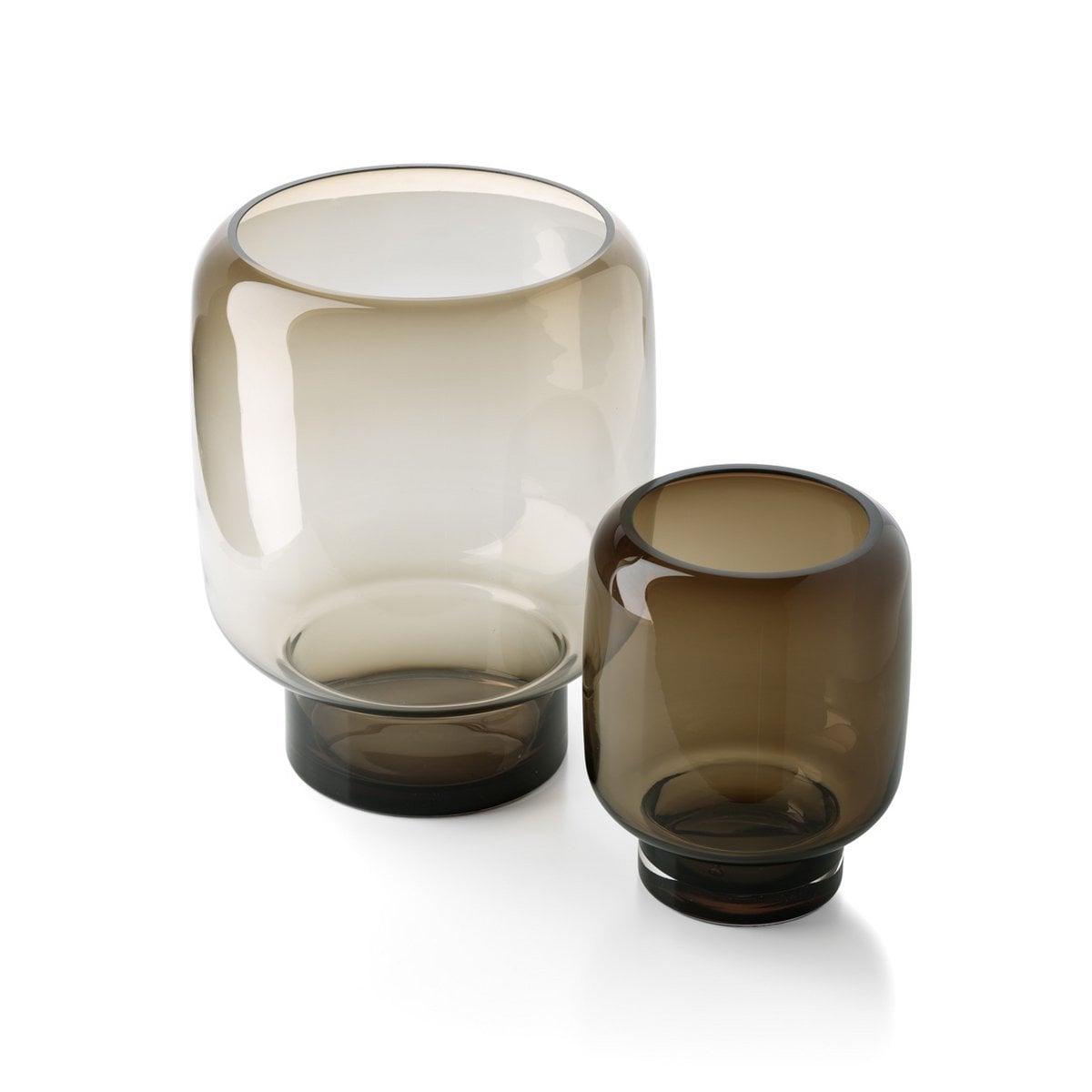 Smoky Cube-vasen i Brunt, Small – Glas
