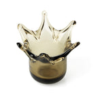 Ljushållare Crown i Rökfärgat Glas