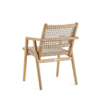 Trikeri matstol i återvunnen teak med flätad sits