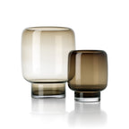 Smoky Cube-vasen i Brunt, Large – Glas
