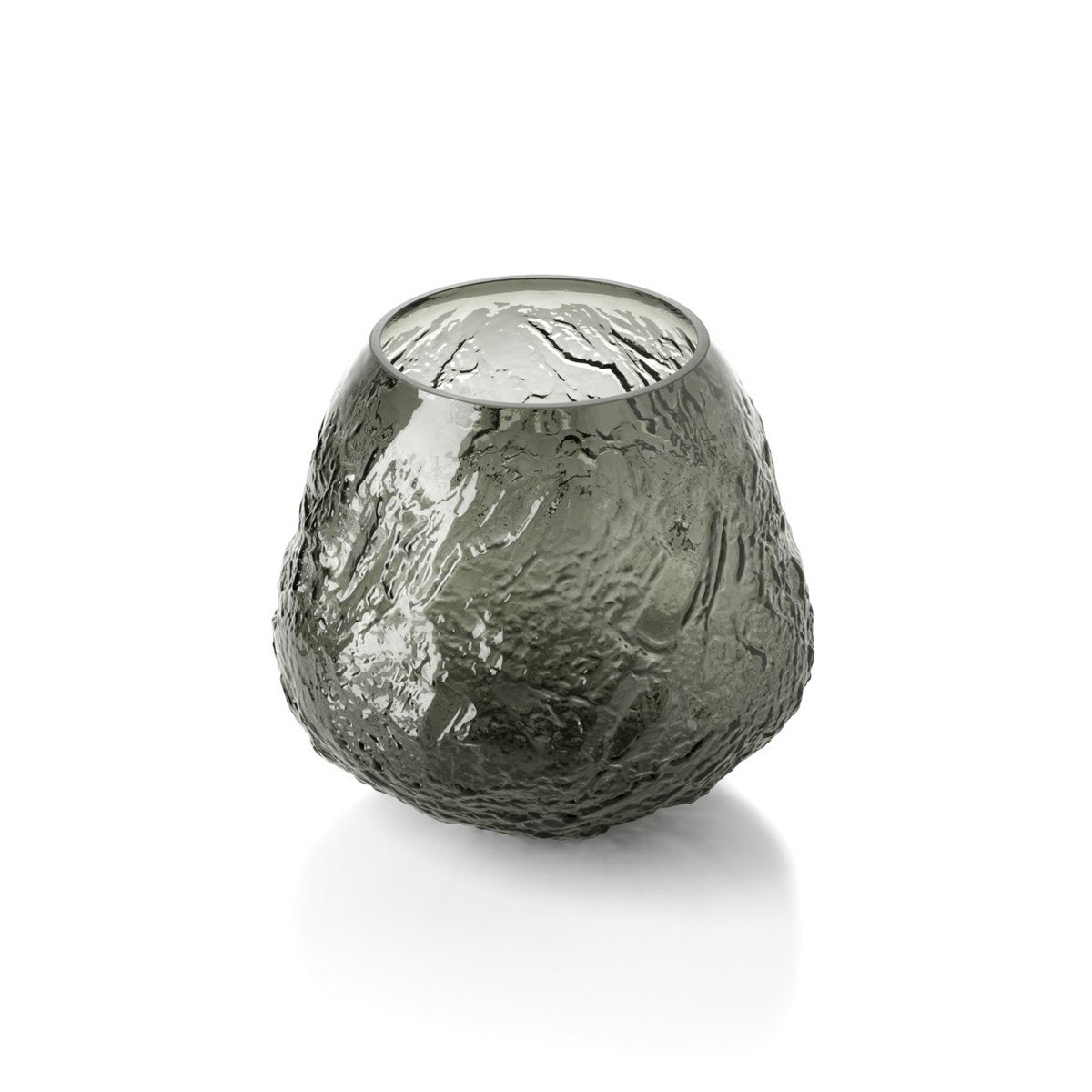 Earth Crater-vasen i Svart, Large – Glas