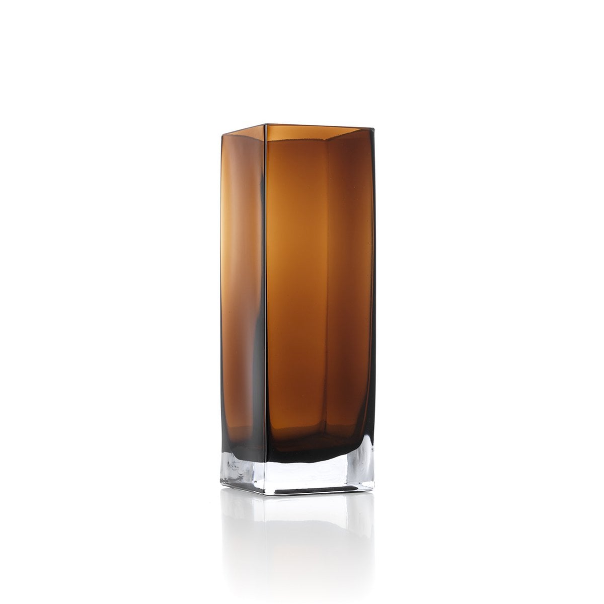 Amber Cuboid-vasen i Bärnsten, Large – Glas