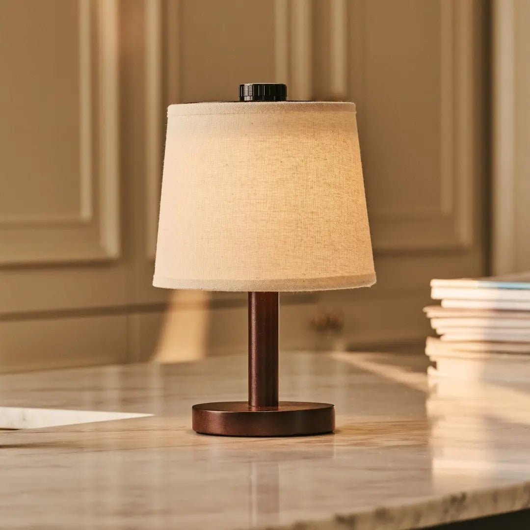 Rover Mörkbrun Trälampa, Uppladdningsbar