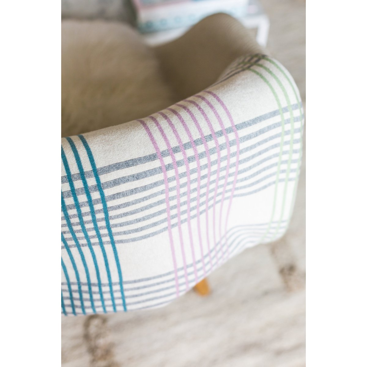 Pläd Ruth, Lila – Jacquardvävd Bomull