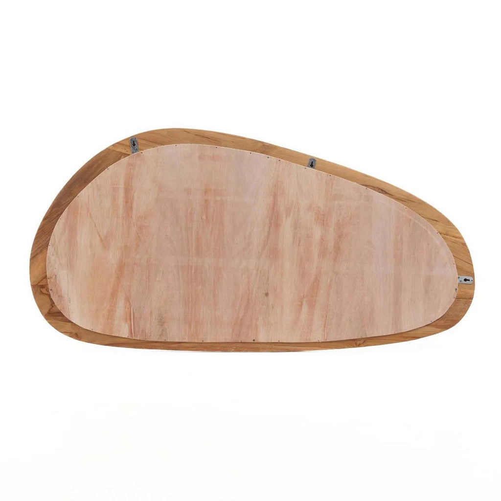 Organic spegel med ram i teak, natur – XL