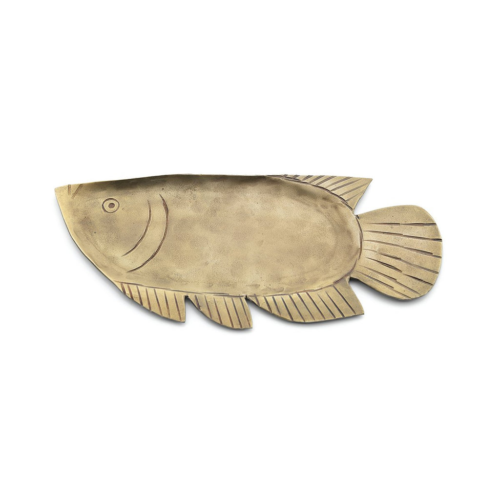 Dekorativ Guldbricka i Fiskform