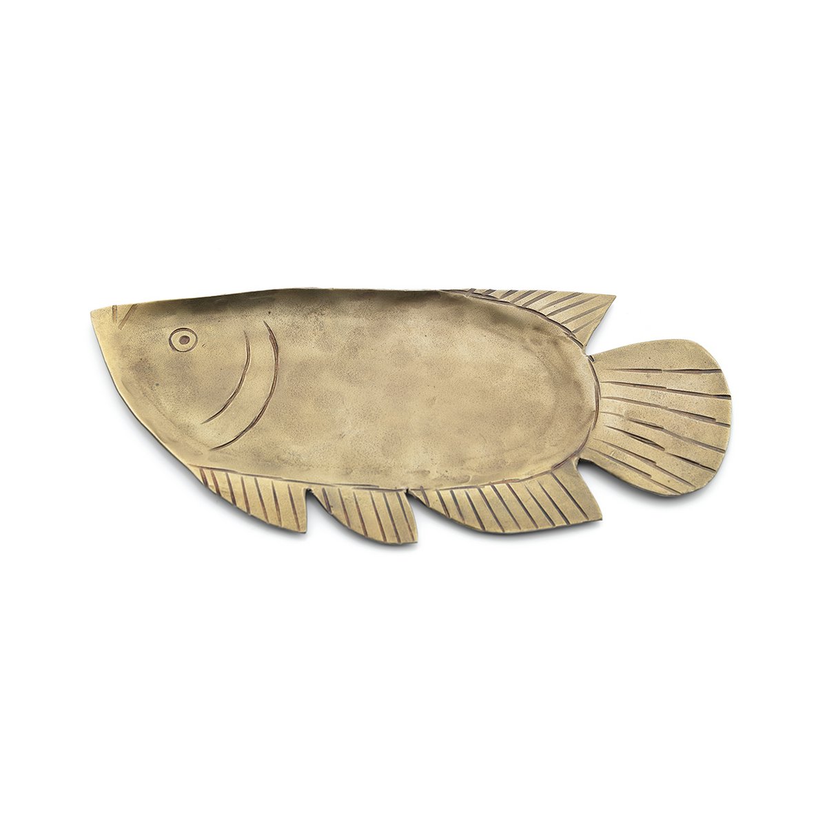 Dekorativ Guldbricka i Fiskform