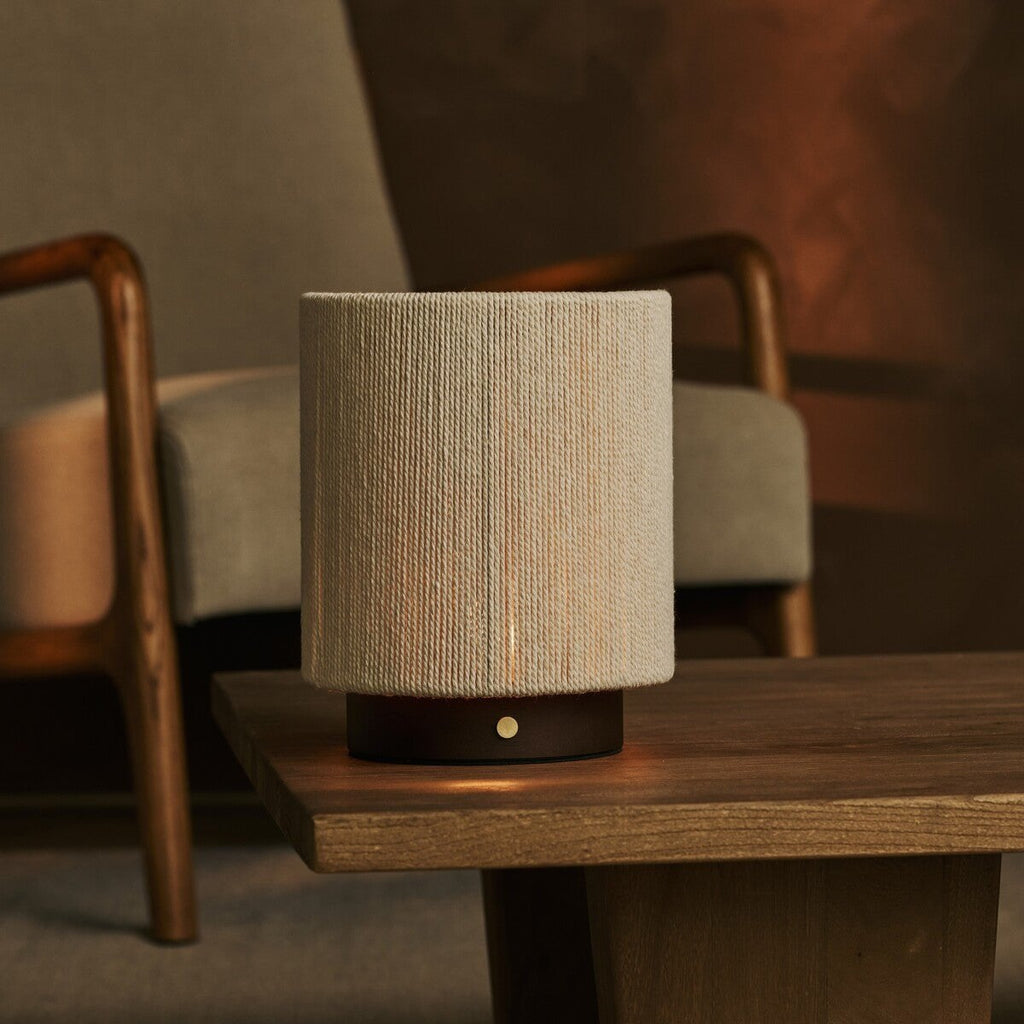 Ivo Mörkbrun Trälampa – Sladdlös Bordslampa