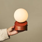 Morris – Sladdlös Uppladdningsbar Mini-Bordslampa i Kastanjebrunt