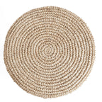Raffia barpall i teak och raffia, natur