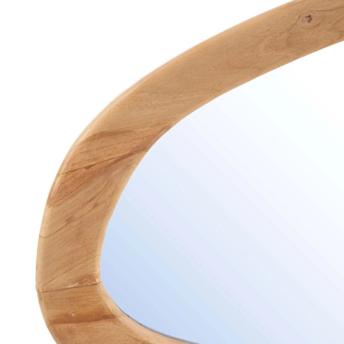 Organic spegel med ram i teak, natur – XL