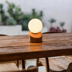 Morris – Sladdlös Uppladdningsbar Mini-Bordslampa i Natur