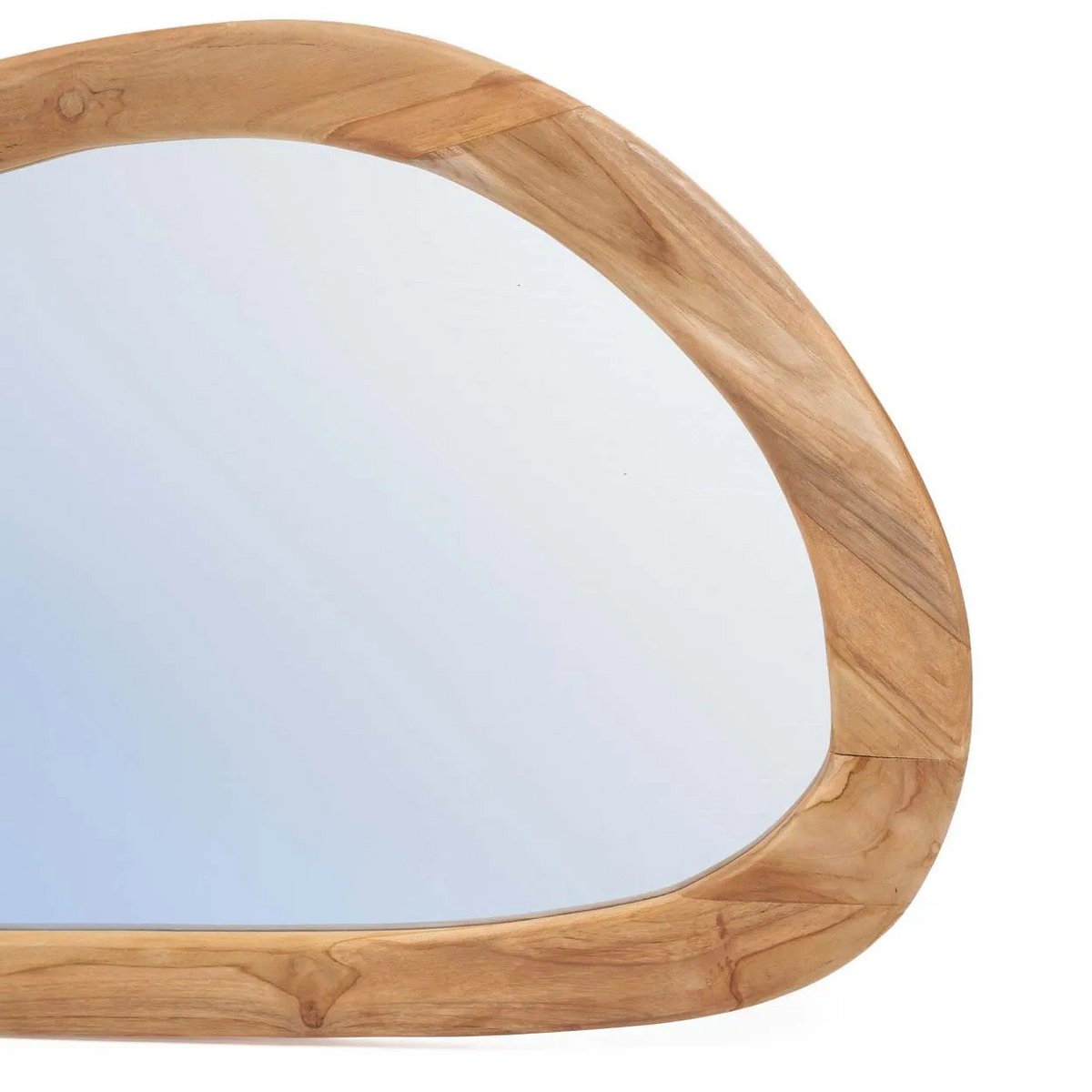 Organic spegel med ram i teak, natur – XL