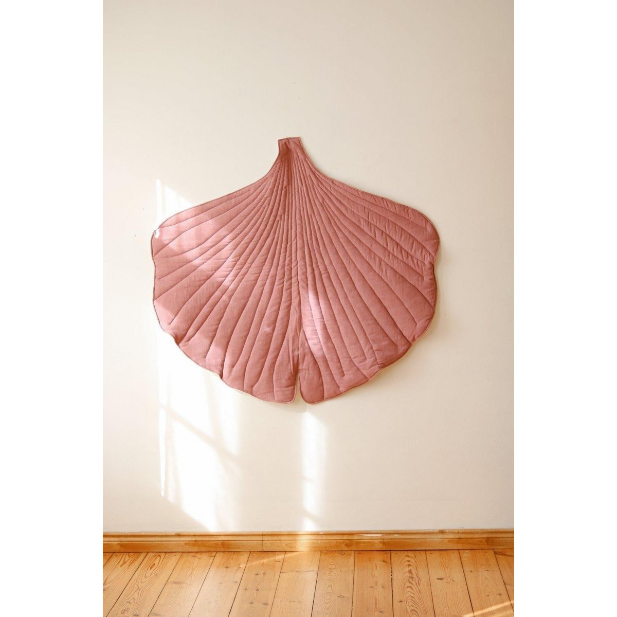 Ginkgoblad-matta i Linne, Dirty Pink