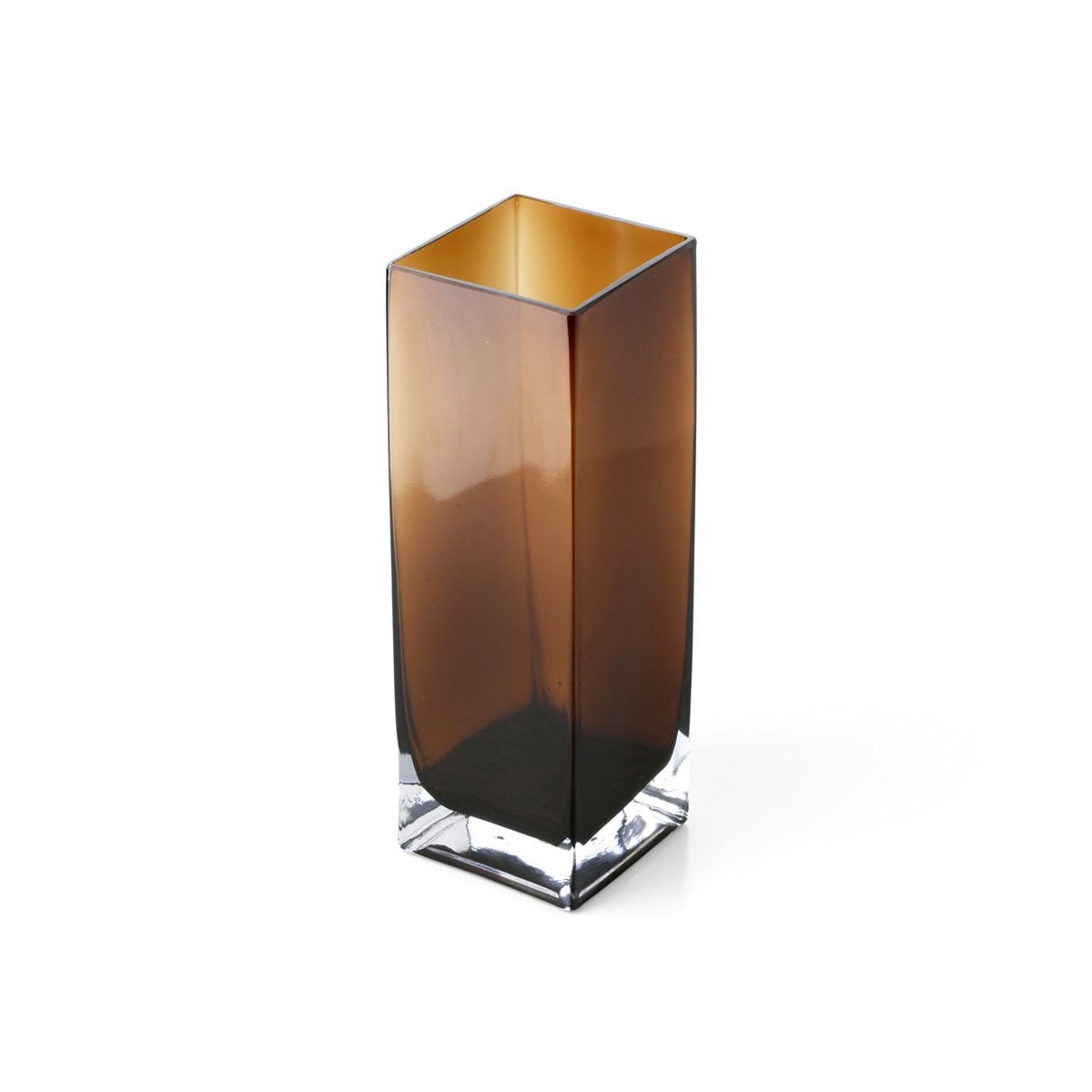 Amber Cuboid-vasen i Bärnsten, Large – Glas