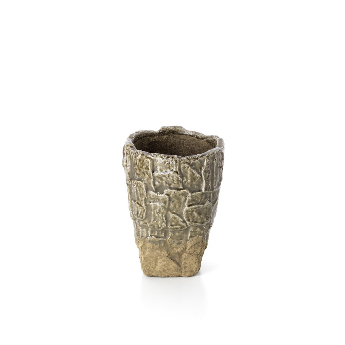 Rock Texture-vasen i Grå Sten, Small – Stengods