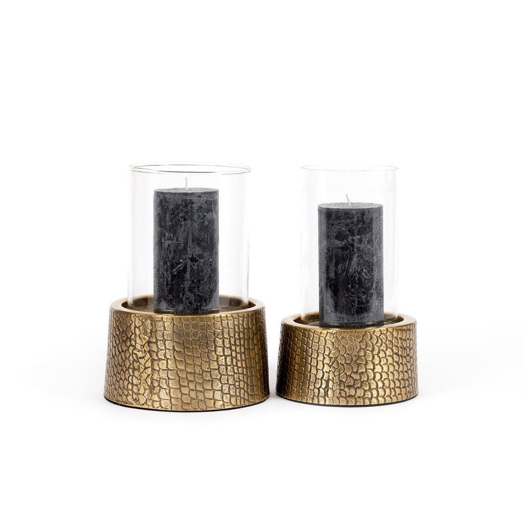 Croco Ljushållare i Mässing med Glas, Large