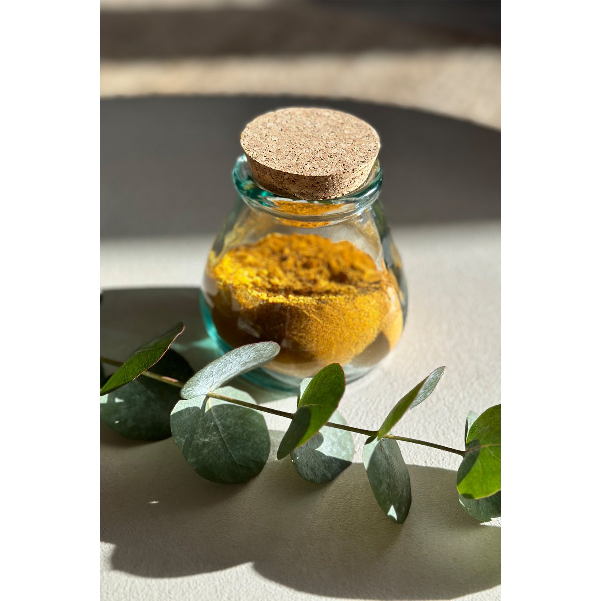 Belly Glass Pot i Blått, Medium – Återvunnet Glas