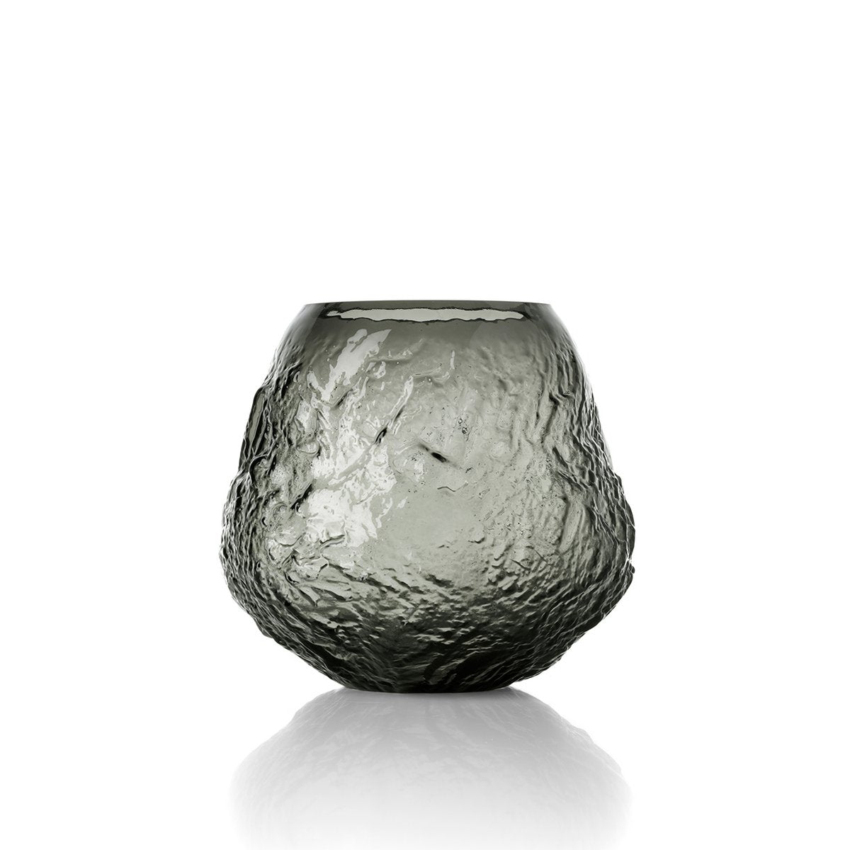 Earth Crater-vasen i Svart, Large – Glas