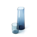 Azure karaff i glas, blå