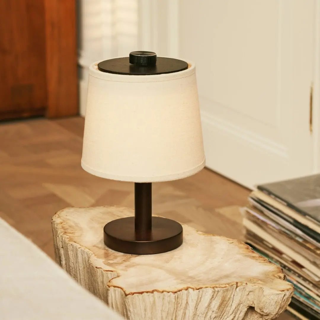 Rover Mörkbrun Trälampa, Uppladdningsbar