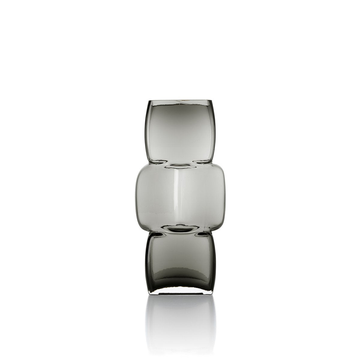 Cubes-vasen i Mörkgrå, Medium – Återvunnet Glas