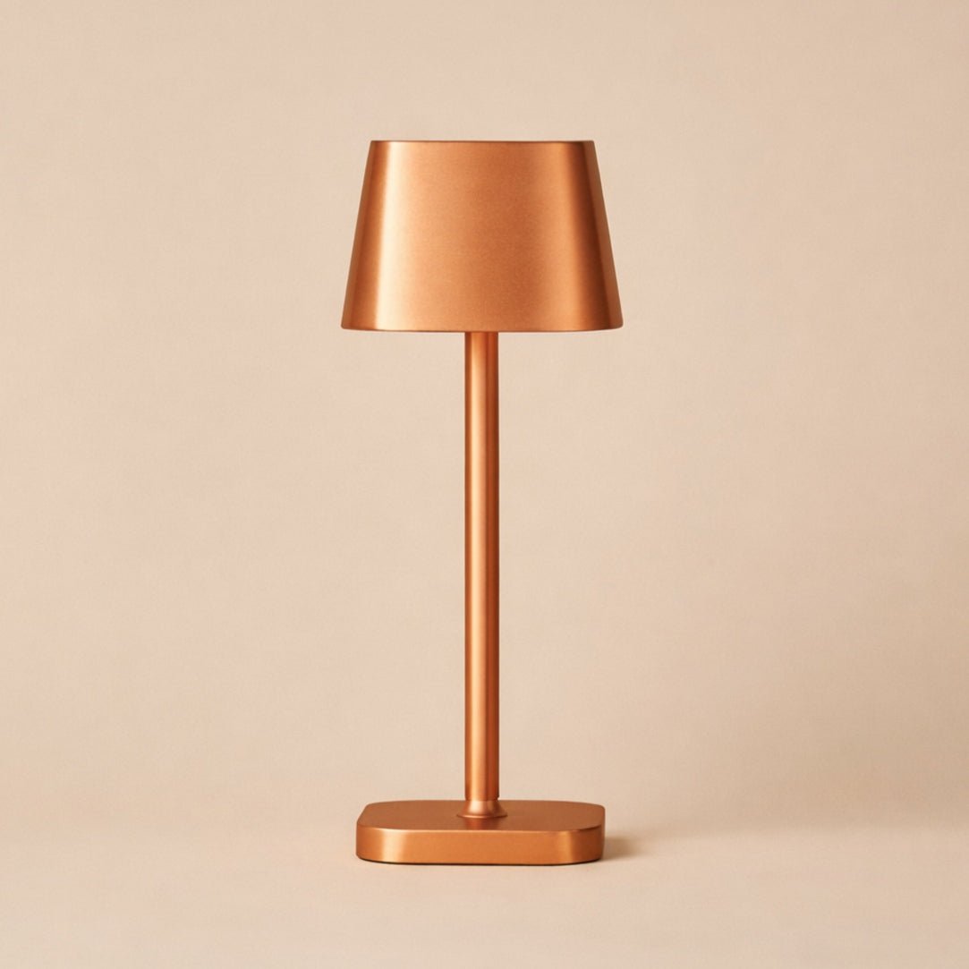 Bordslampa i Trä Ava Koppar