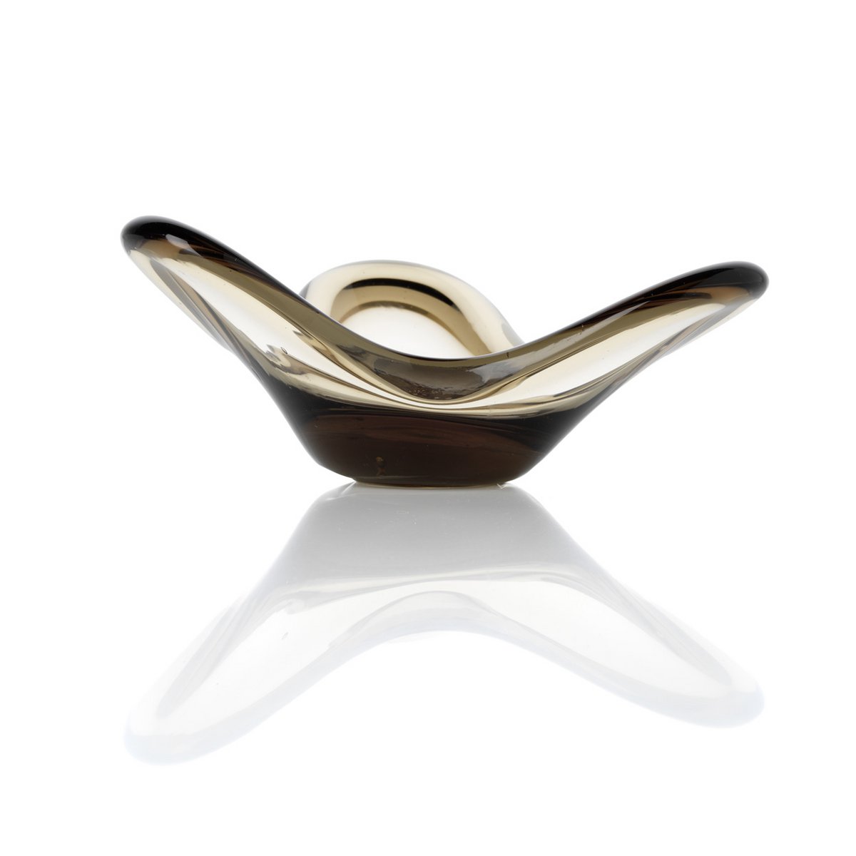 Liquid Form Ljushållare, Smoke – Glas