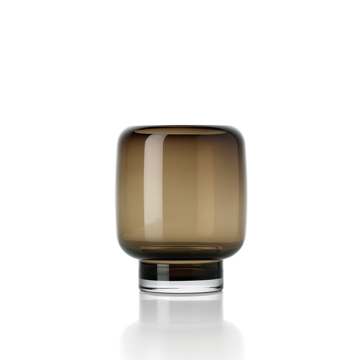 Smoky Cube-vasen i Brunt, Small – Glas