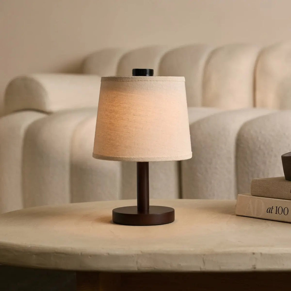 Rover Mörkbrun Trälampa, Uppladdningsbar