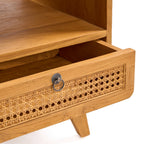 Breeze nattduksbord i teak och rotting, natur