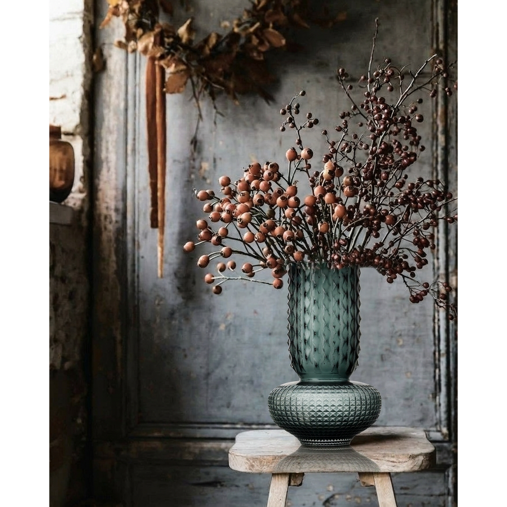 Sapphire Jewel Vase – Blå Glasvas i Återvunnet Glas
