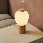 Bordslampa i Trä och Glas Lot Ljusbrun