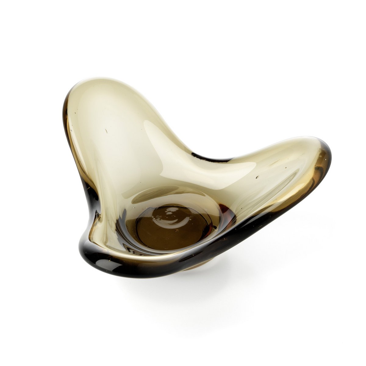 Liquid Form Ljushållare, Smoke – Glas