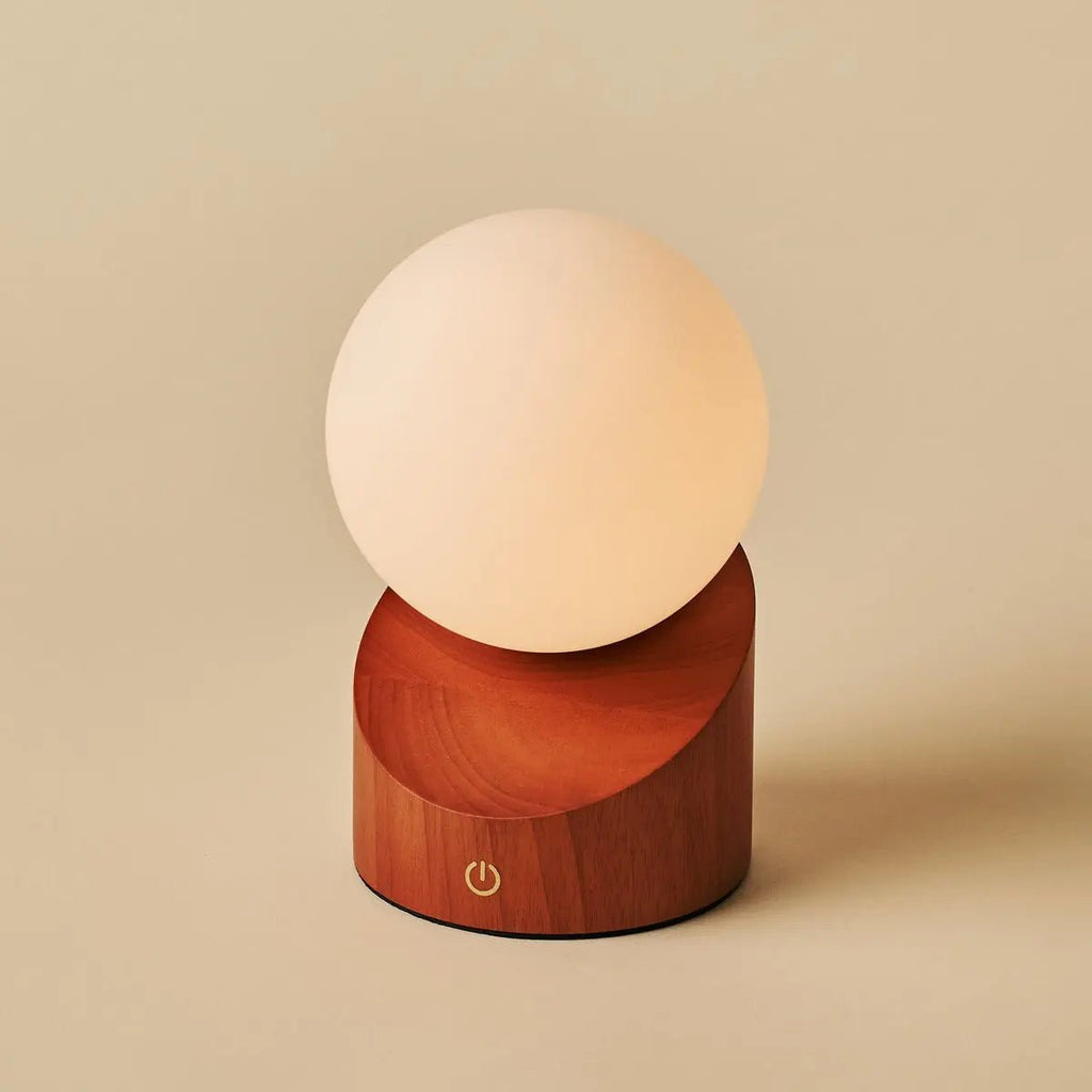 Morris – Sladdlös Uppladdningsbar Mini-Bordslampa i Kastanjebrunt