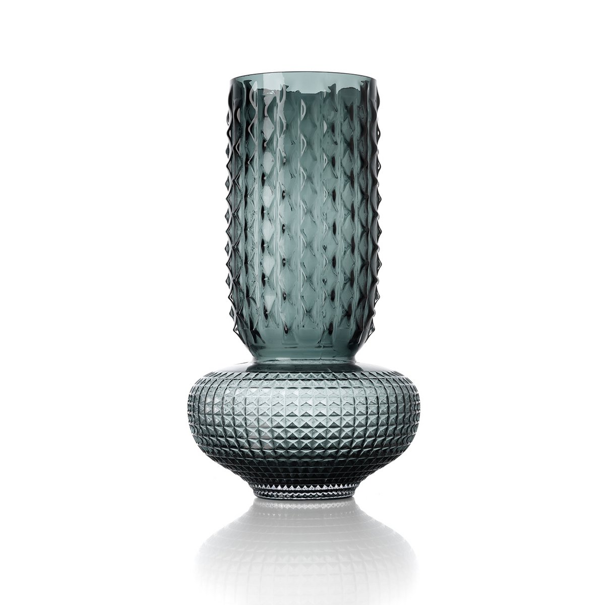 Sapphire Jewel Vase – Blå Glasvas i Återvunnet Glas