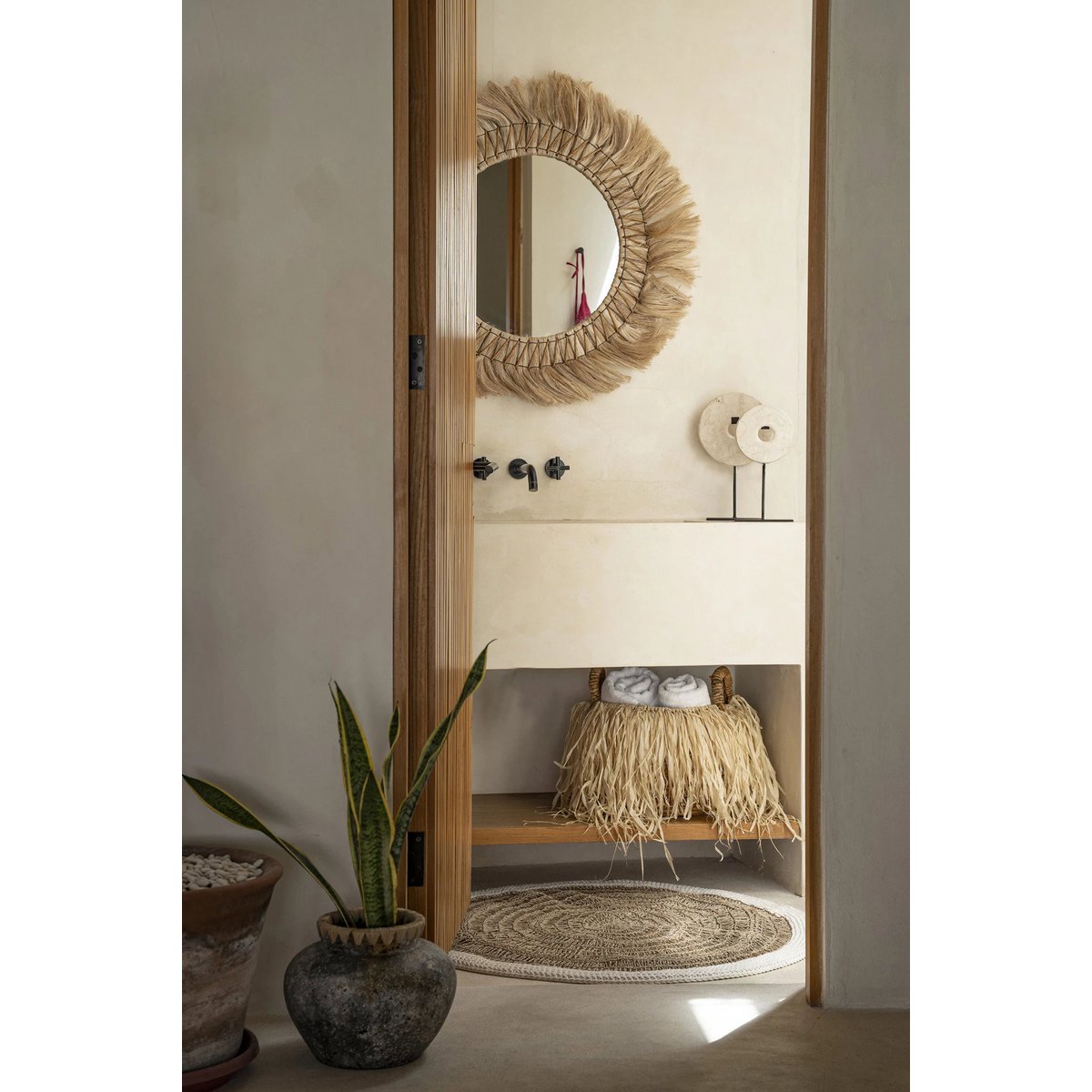 Raffia-korgen, Medium – Handvävd i Raffia