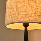 Jacob Svart Bordslampa med Tygskärm