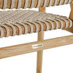 Trikeri matstol i återvunnen teak med flätad sits