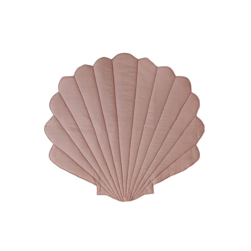 Snäckmatta i Linne, Powder Pink