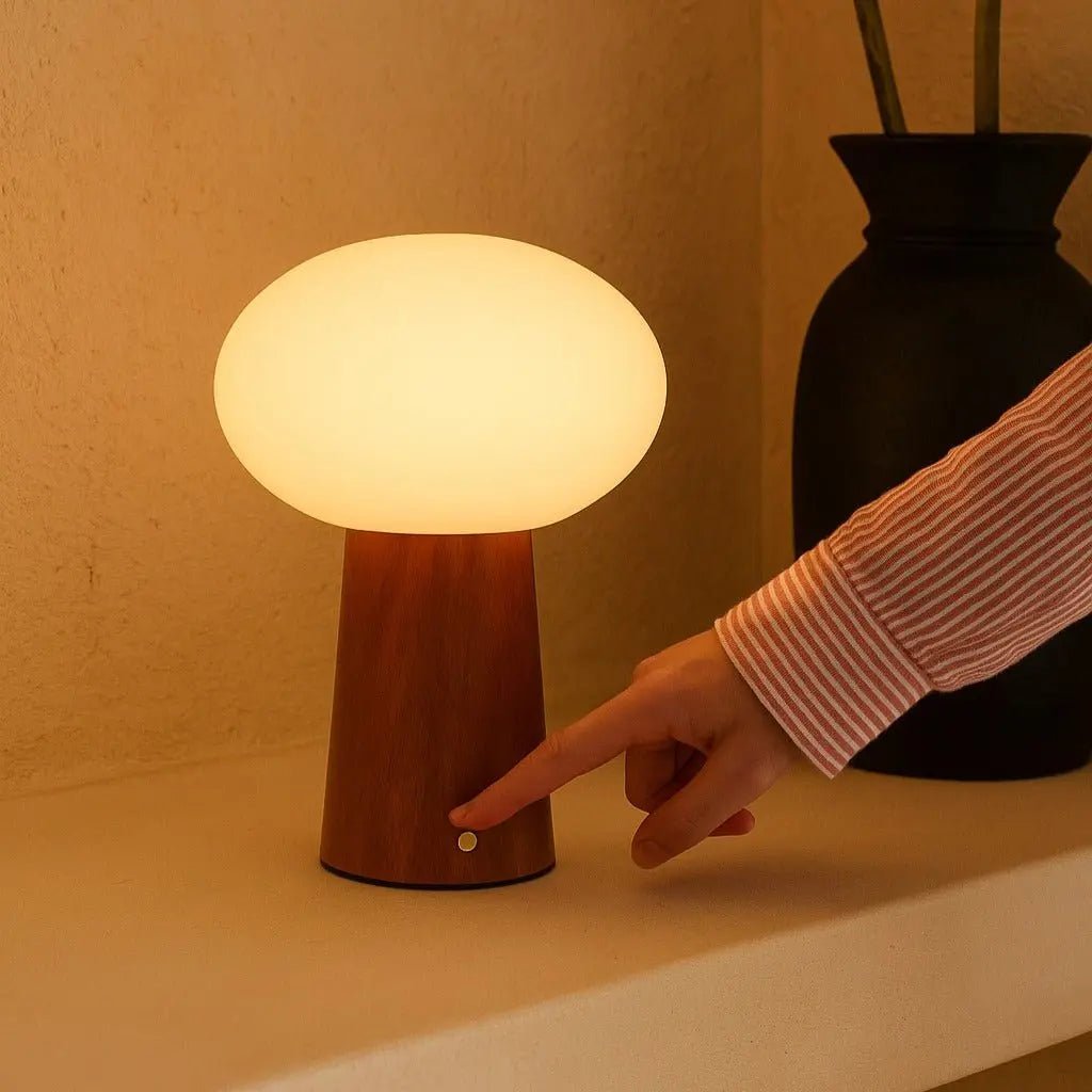 Bordslampa i Trä Max Kastanjebrun