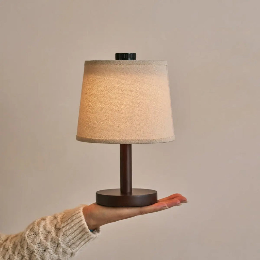 Rover Mörkbrun Trälampa, Uppladdningsbar