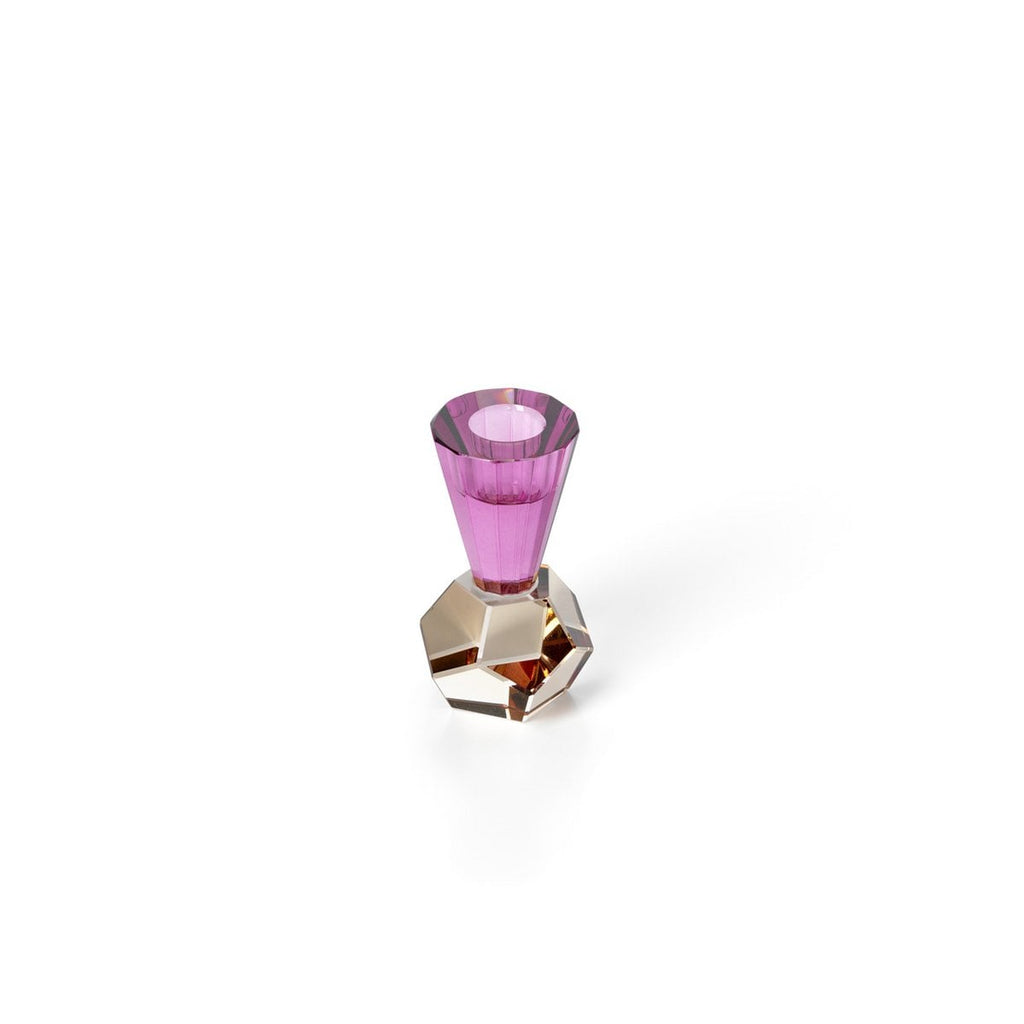 Amethyst Flame Ljushållare – Lila Kristallglas