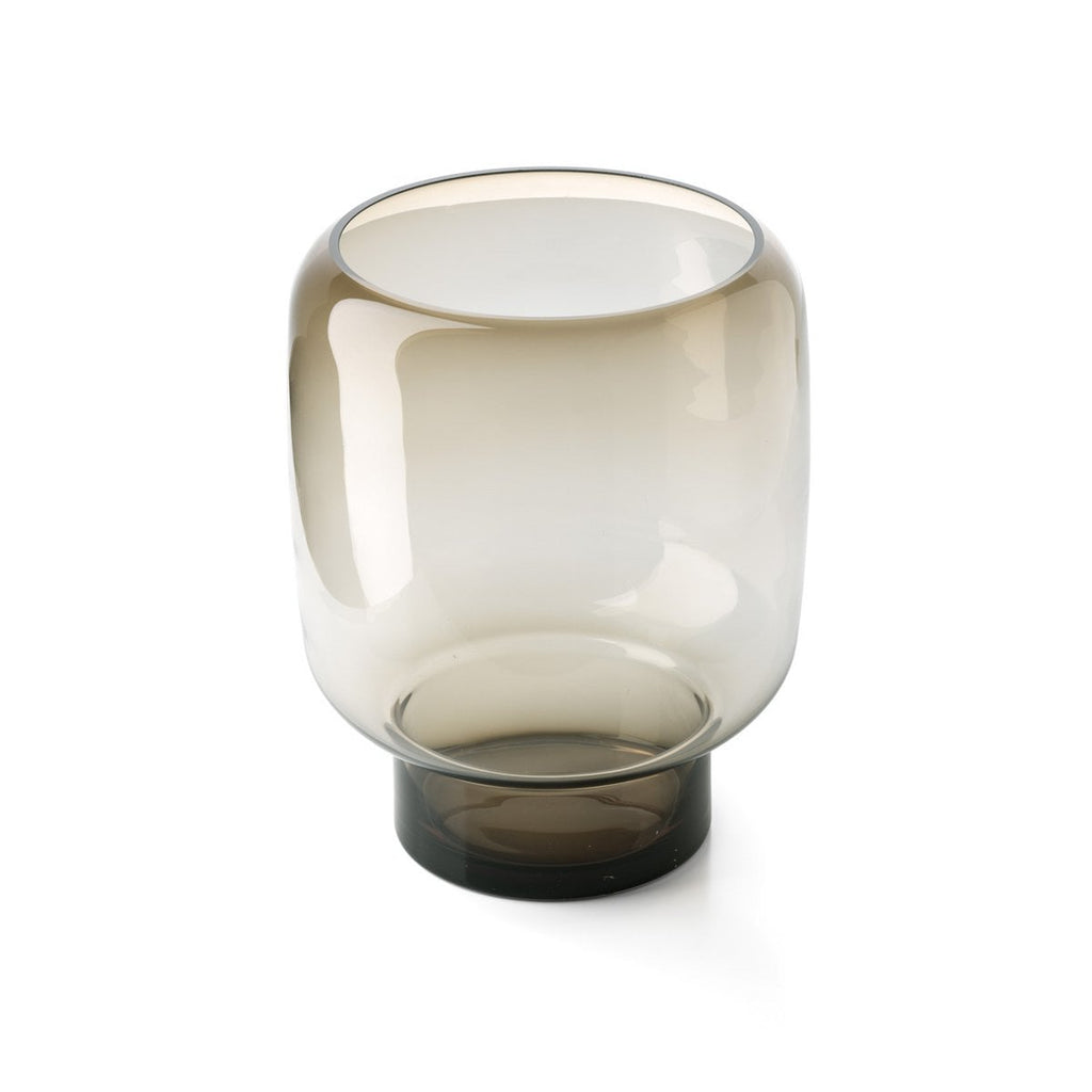 Smoky Cube-vasen i Brunt, Large – Glas